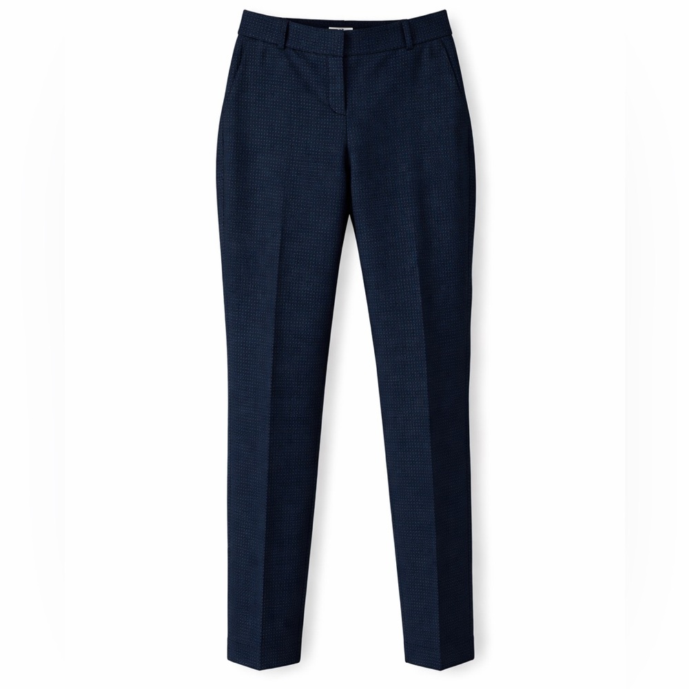 Express Columnist Navy Patterned Trousers Size 0 Work Career Pants